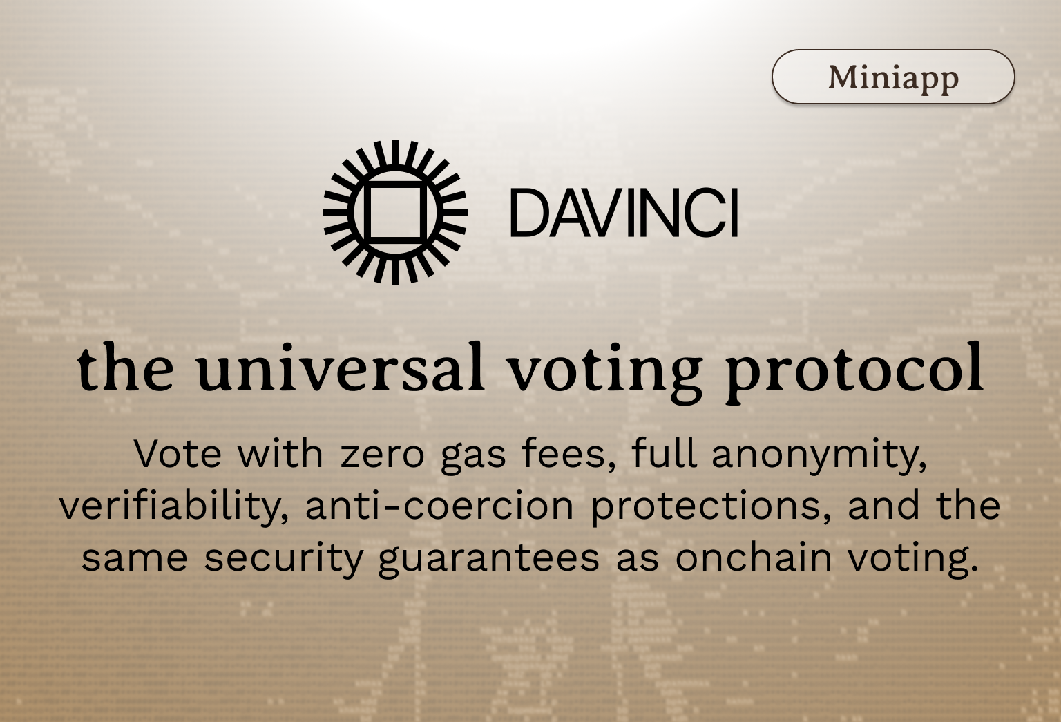 DAVINCI Voting App - Farcaster Mini Apps
